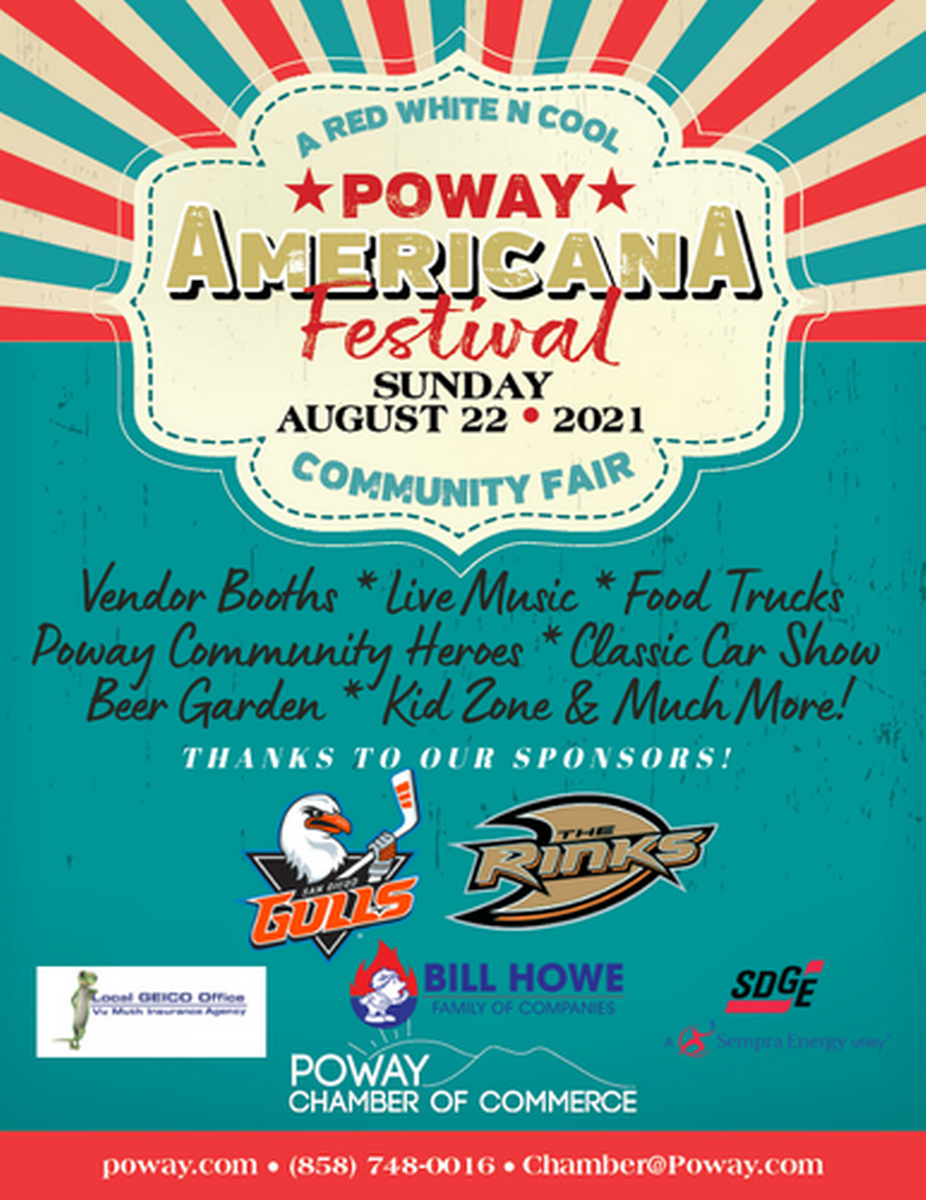 Poway Americana Festival Aug 22, 2021 Poway Chamber